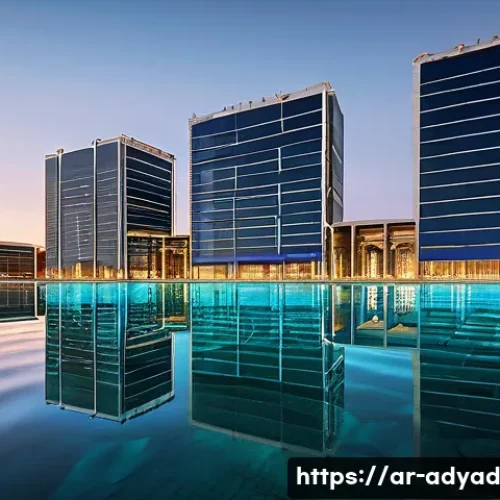 물 자원 관리와 경제적 기회 - **Prompt for Innovation in Water Desalination/Treatment:**
    "A majestic, futuristic water desalin...